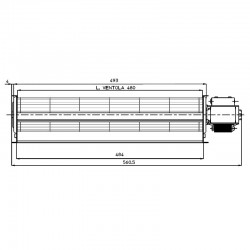 Ventilateur Tangentiel pour Poêle à Granulés - ref 113231