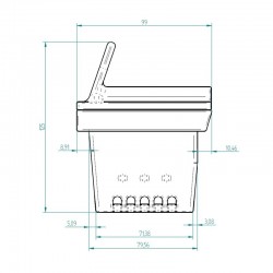 brasier en fonte , pot de brûleur, creuset type 14809012, foyer pour poêle  à pellets pot de brûleur type 14809012