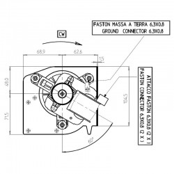 VENTILATEUR TANGENTIEL FERGAS 149504 39 / 33W MONTEGRAPPA 1184048100 POÊLE  À PELLETS