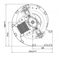 Ventilateur Centrifuge pour Poêle à Granulés - ref RLD76