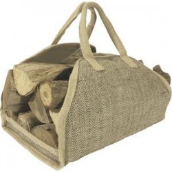 Sac en toile de jute pour transport des bûche de bois idéal pour