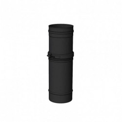 TUYAU Ø80 noir mat télescopique 24cm à 60cm